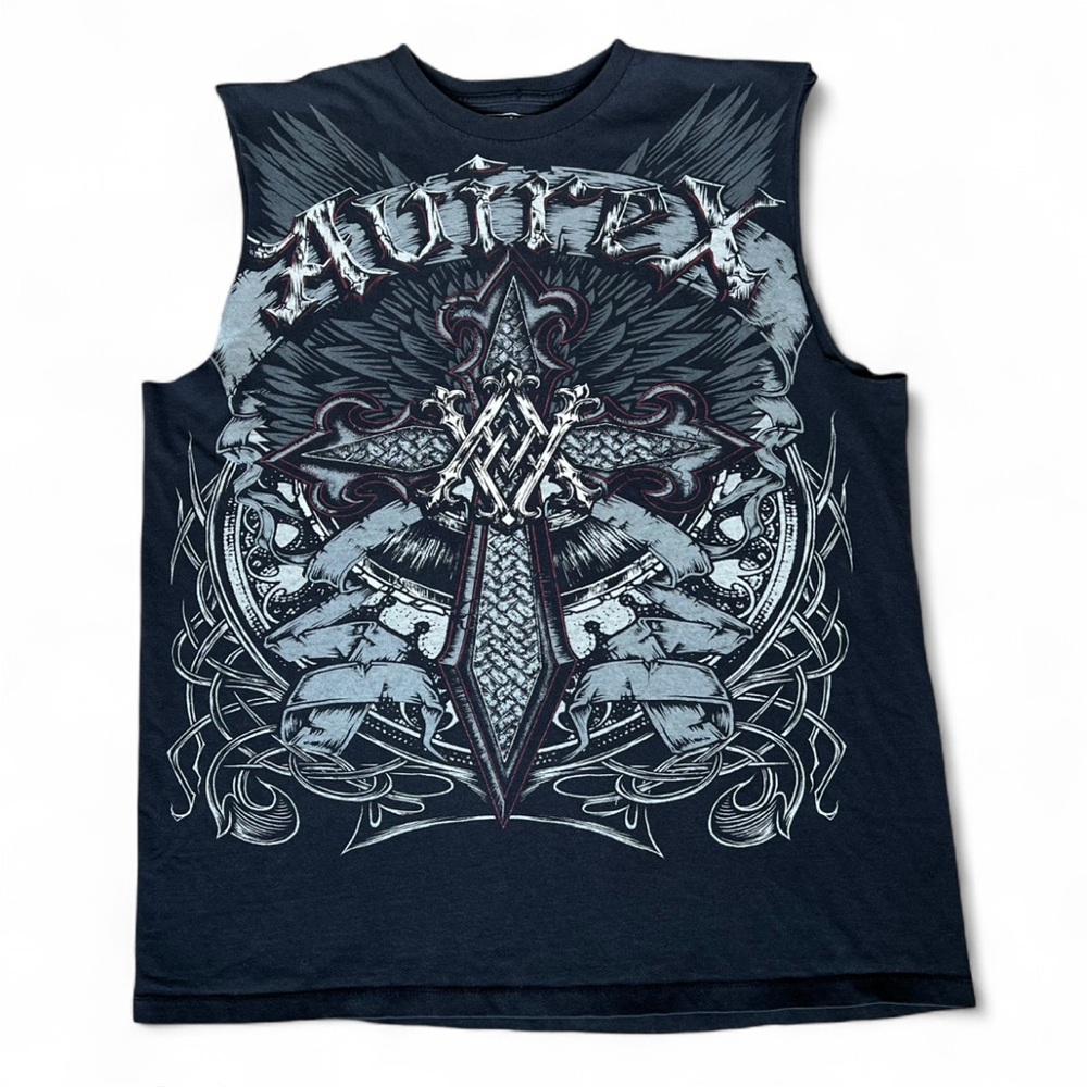 Avirex Black Gothic Muscle Tank